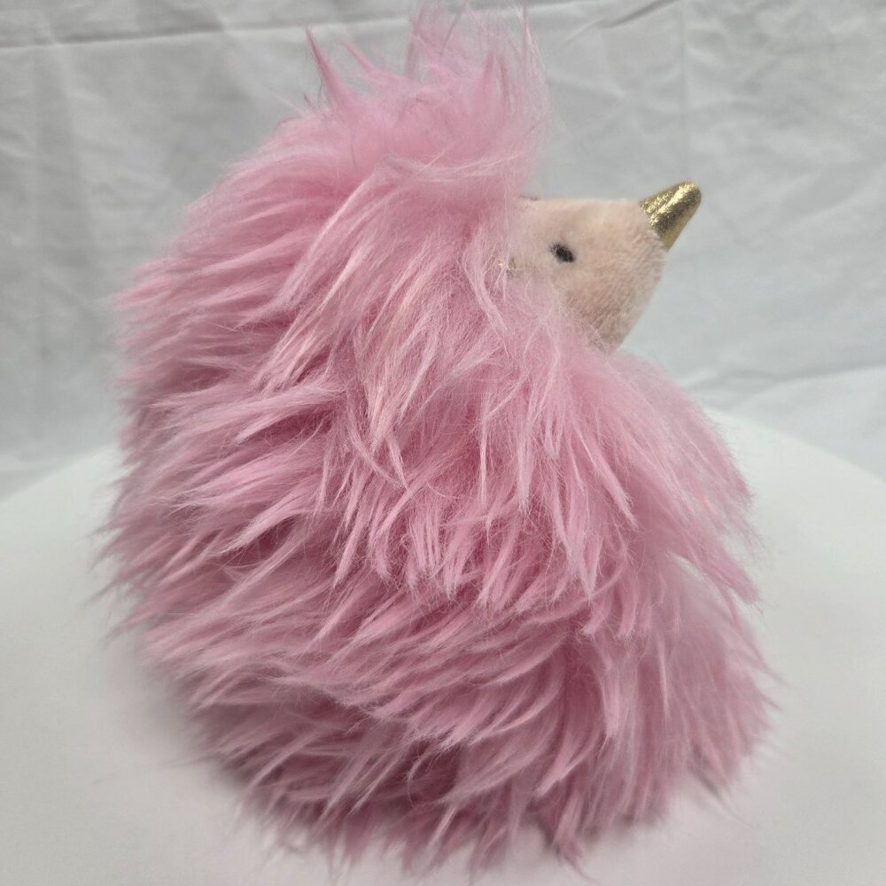 FAO Schwarz Sparklers Plush Pink Furry Hedgehog Stuffed Animal NWT 6" - Picture 4 of 6
